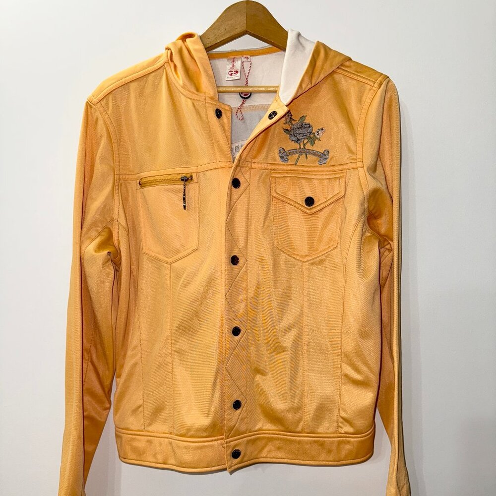 Vintage Y2K Pepe Jeans London WOMENS XL PRE-OWNED Hoodie Rhinestones Zip‎ Jacket